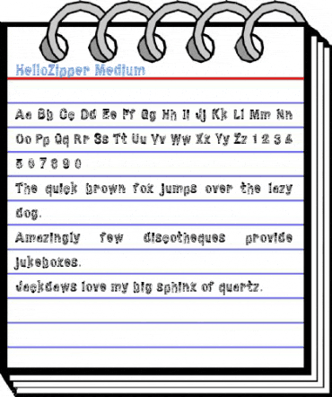 HelloZipper Medium Font