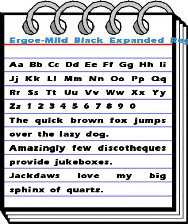 Ergoe-Mild Black Expanded Regular Font