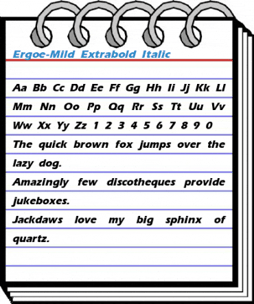 Ergoe-Mild Extrabold Italic Font