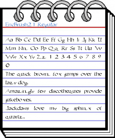 EricBrush21 Regular Font