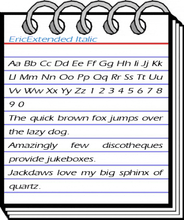 EricExtended Italic Font