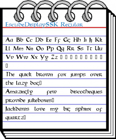 EscudeDisplaySSK Regular Font