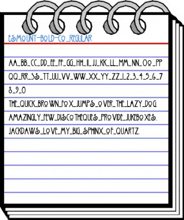 Esmount-Bold-Co Regular Font