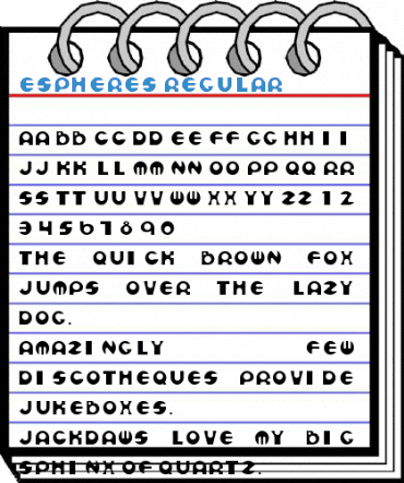 Espheres Regular Font