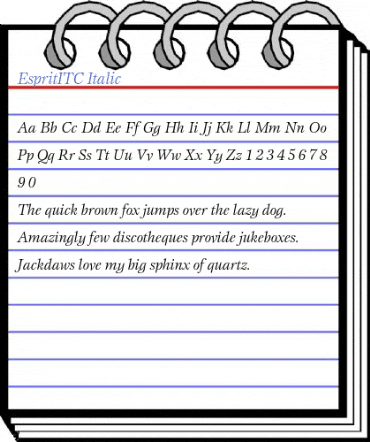 EspritITC Italic Font