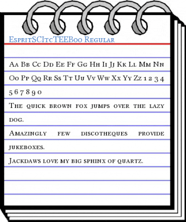 EspritSCItcTEEBoo Regular Font
