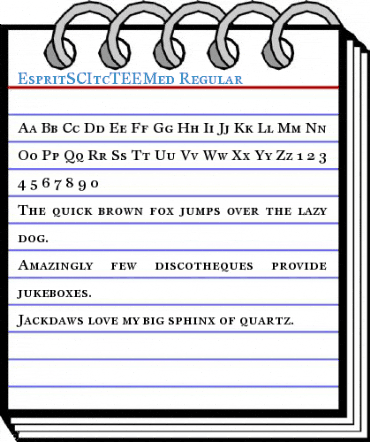 EspritSCItcTEEMed Regular Font