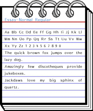 Essay-Normal Regular Font