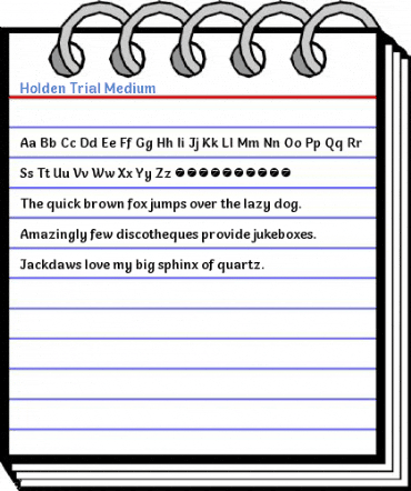 Holden Trial Medium Font
