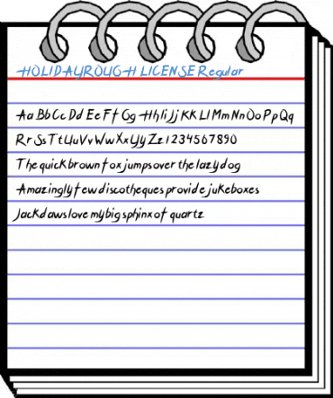 HOLIDAYROUGH LICENSE Regular Font