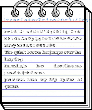 EugeneBeckerShadow-ExtraBold Regular Font