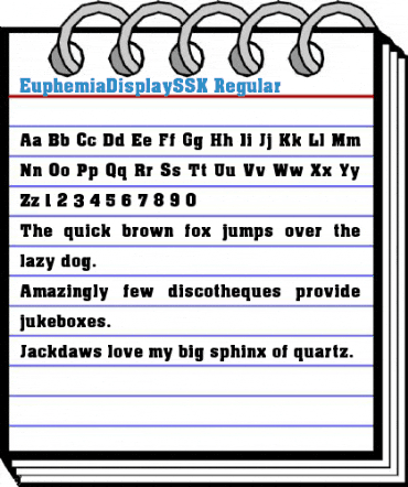 EuphemiaDisplaySSK Regular Font