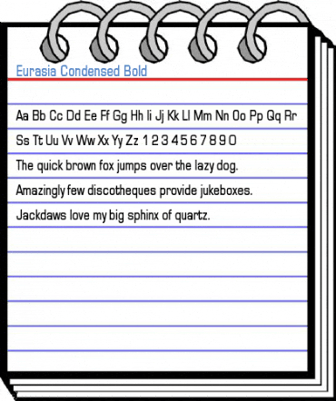 Eurasia Condensed Bold Font