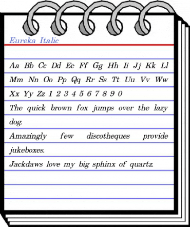 Eureka Italic Font