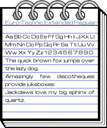 Euro Technic Extended Regular Font