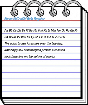 EurostileCndObl-Bold Regular Font