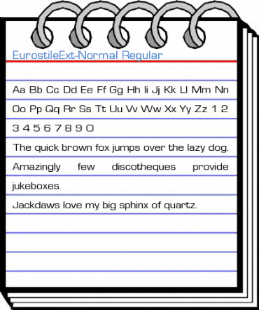 EurostileExt-Normal Regular Font