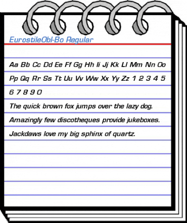 EurostileObl-Bo Regular Font