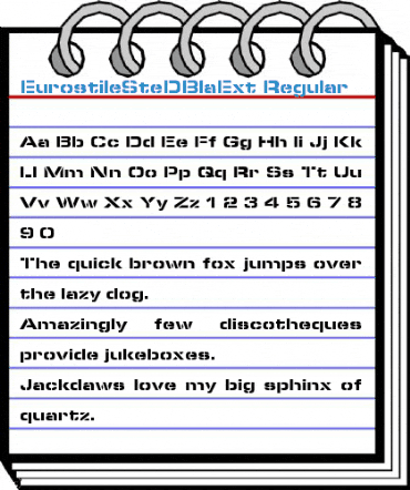EurostileSteDBlaExt Regular Font
