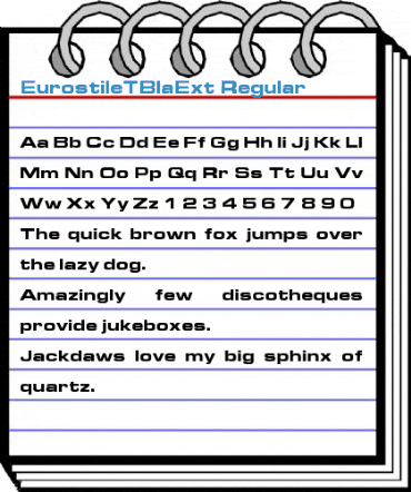 EurostileTBlaExt Regular Font
