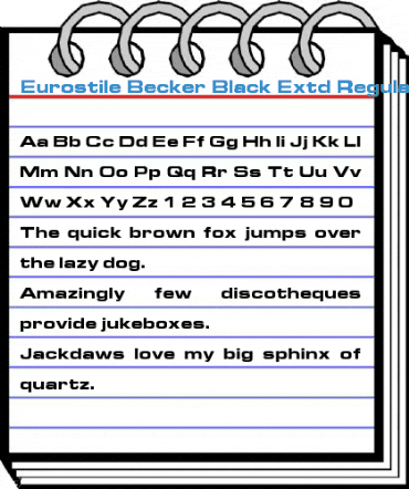 Eurostile Becker Black Extd Regular Font