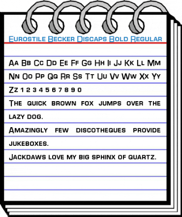 Eurostile Becker Discaps Bold Regular Font