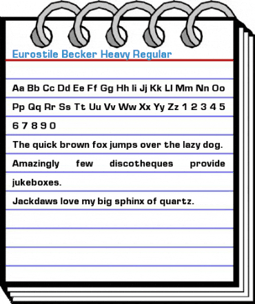 Eurostile Becker Heavy Regular Font
