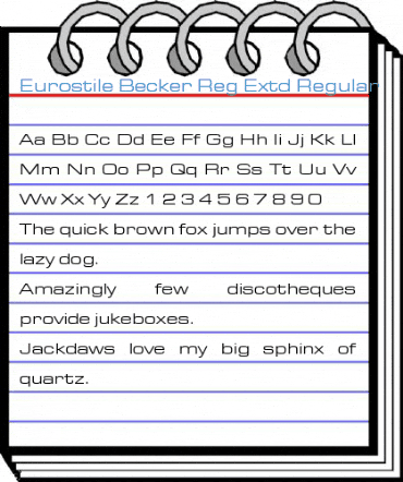 Eurostile Becker Reg Extd Regular Font