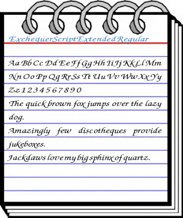 ExchequerScriptExtended Regular Font