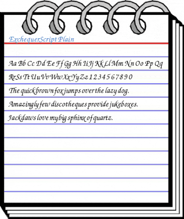 ExchequerScript Plain Font