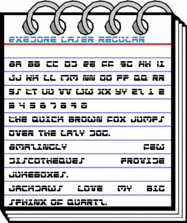 Exedore Laser Regular Font