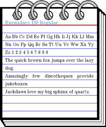 Exemplary DB Regular Font