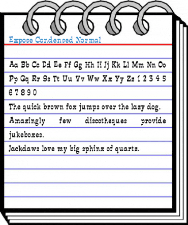 Expose Condensed Normal Font