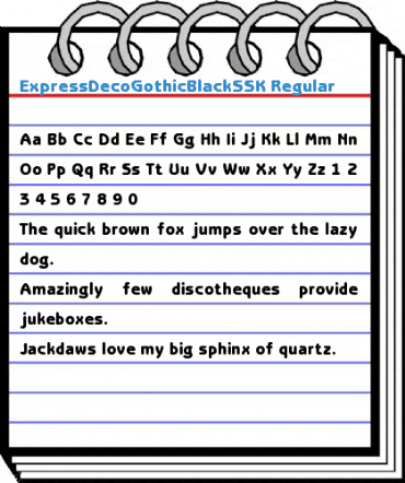 ExpressDecoGothicBlackSSK Regular Font