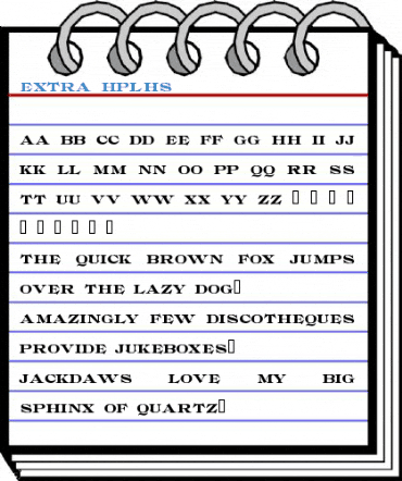 Extra HPLHS Font