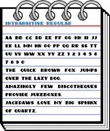 Intransitive Regular Font