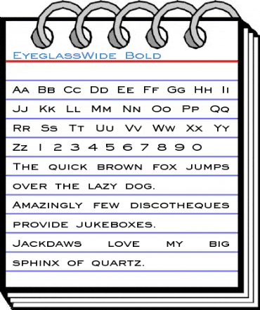 EyeglassWide Bold Font