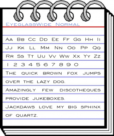 EyeglassWide Normal Font
