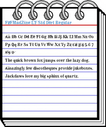 F2FMadZine LT Std Dirt Regular Font