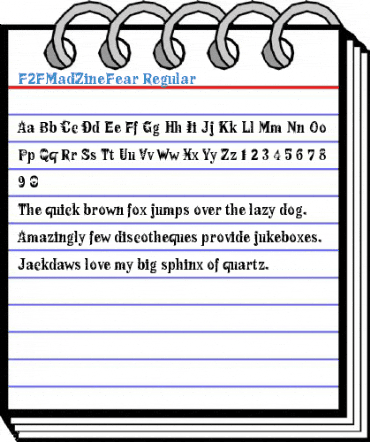 F2FMadZineFear Regular Font