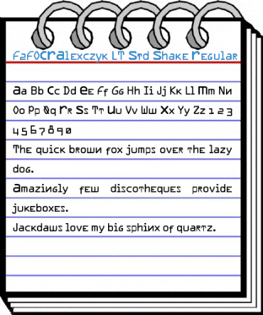 F2FOCRAlexczyk LT Std Shake Font