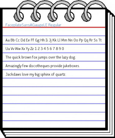FaceplateSansAGaugeLE Regular Font