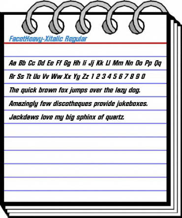 FacetHeavy-Xitalic Regular Font