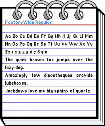FactoryWide Regular Font