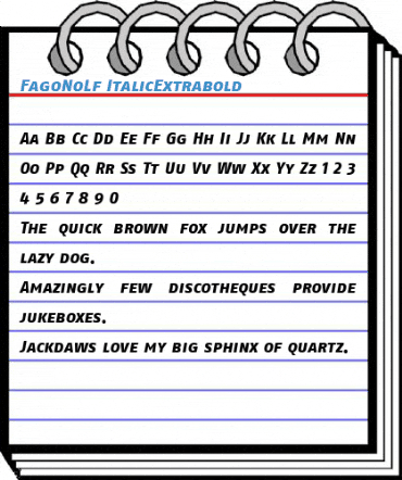 FagoNoLf ItalicExtrabold Font