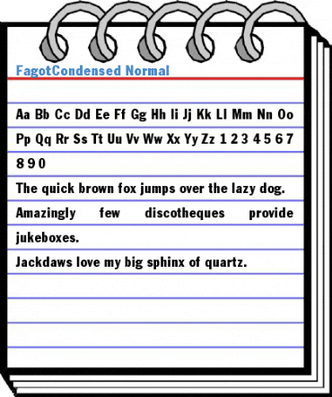 FagotCondensed Normal Font
