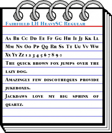 Fairfield LH HeavySC Regular Font