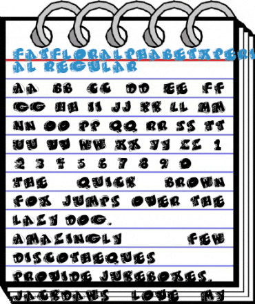 FatFloralphabetXperimental Regular Font