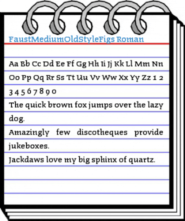 FaustMediumOldStyleFigs Roman Font