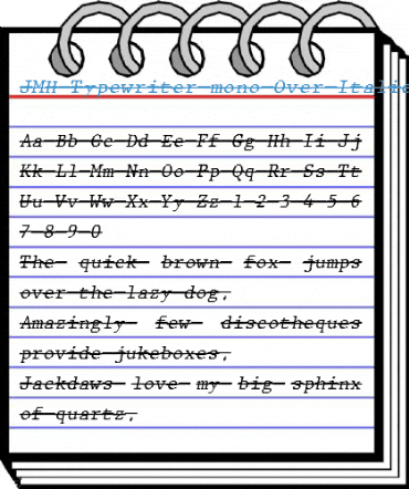 JMH Typewriter mono Over Italic Font